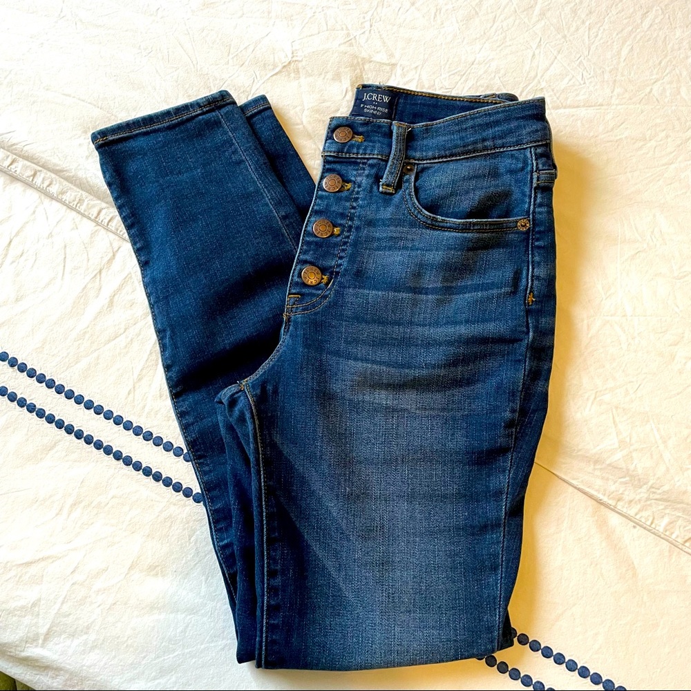 J. Crew Dark Wash Front Button Jeans